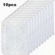 10/5 buah Kantong File PVC Transparan Berkilau Emas dengan Resleting, Desain 6 Lubang, Tersedia dalam Ukuran A5/A6/A7, Cocok untuk Buku Catatan Perjalanan, Tempat Kartu, Perlengkapan Kantor, Dapat Digunakan untuk Pencatatan Buku Harian, Pengorganisasian File, Cocok untuk Penyimpanan Buku Catatan Perjalanan dan Sampul Tambahan File, Kantong Penyimpanan Transparan Halus dengan Fungsi Pengorganisasian File dan Penyimpanan Kartu Kecil. - Set - View 17