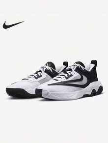 Nike 男子篮球鞋夏季新款字母3代篮球缓震运动鞋轻便透气休闲运动鞋 - 黑與白 - 查看 1