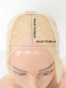 4x4 Glueless Lace Front Wig #613 Blonde, Human Hair Wig, Pre-Plucked Hairline Transparent Lace Wig For Women, 150% Density, Brazilian Virgin Hair - S613 - View 8