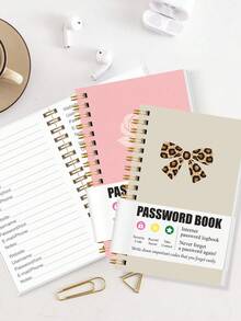 1pc Small Password Notebook With Independent Index Tabs, 4"X5.5" Minimalist Password Logbook, Includes Website And Login Password Recording, Home And Office Supplies, Back To School Stationery - Multicolor - View 3