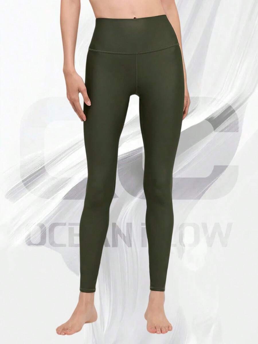 High-Waist Airlift Legging - 綠橄欖 - 查看 1