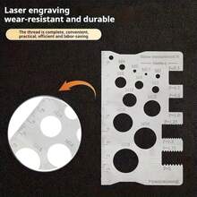 1pc 304 Stainless Steel Screw Measuring Tool, Screw And Bolt Caliper, Durable, Precise Threaded And Distance Measurement, Screw And Nut Gauge, M12 Precise Diameter Caliper, Suitable For All Year Round Use, Happytoday - Ruler - View 3