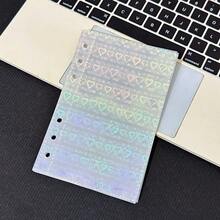 10 piezas/paquete Recambio de pegatinas de purpurina transparente tamaño M5/A7/A6, páginas interiores de pegatinas transparentes de doble cara, adecuado para páginas de reemplazo de impresora láser, páginas de reemplazo de material PP, páginas interiores transparentes, pegatinas 3D en relieve. Adecuado para pegatinas de caramelos, libros de pegatinas, tarjetas de identificación de estudiantes, libros de pegatinas A7, libros de pegatinas A6, libros de pegatinas de arte de uñas M5, mini álbumes de fotos hechos a mano, álbumes de fotos, planificadores, libretas de bolsillo y otros útiles escolares y preparativos de vuelta al cole - Conjuntos - Ver 10