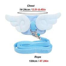 1 Bộ dây dắt có cánh thiên thần điều chỉnh được, dành cho thỏ và chồn, bộ dây dắt thú cưng nhỏ phù hợp cho chồn và chuột chũi. - Nhiều màu - Xem 3
