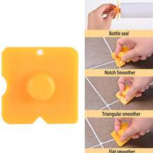 3-In-1 Silicone Caulking Tool, Stainless Steel Head, Suitable For Sealing, Cleaning And Scraping Adhesive, Durable Plastic Handle, Ergonomic Caulking Tool Easy To Use - Multicolor - View 4