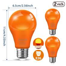 Bóng đèn LED nhiều màu Kasotile, công suất 9W, đế E26, thích hợp trang trí phòng ngủ, đám cưới, Halloween, Giáng sinh, tiệc tùng, quán bar, đèn dây, thay thế bóng đèn cũ, điện áp AC 85V-265V, không điều chỉnh độ sáng, 2 gói. - 9W - Xem 15