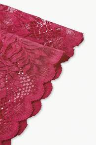 3pcs Solid Color All-Lace Sexy Panties With Flat-Angle - Multicolor - View 5