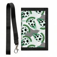 Cartera de cuello plegable 3 veces con diseño de dibujos animados, incluye monedero con cremallera, compartimento para billetes y diseño de llavero. Se puede colgar con correa, cierre de gancho y bucle. - Multicolor - Ver 10