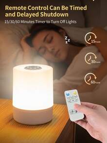1 件 LED 可充电触摸灯，夜间喂奶床头灯，3 种色温，可调光，适用于卧室、宿舍 - 白色 - 查看 16