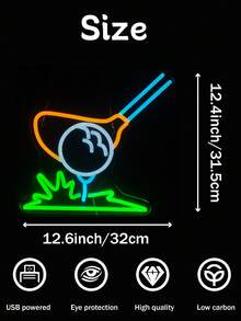 1PC Golf Tee Neon Light, Sporty LED Neon Sign For Golf Club Bar,Bedroom,Man Cave,Game Room,Gift For Dad, Husband & Golf Lovers - Multi-color light - View 15