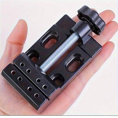 Mini High-Quality Aluminum Alloy Drill Press Vise, Olive Bead Clamp Holder, Universal Metal Flat Pliers, Suitable For Jewelry, Walnut, Watch Repair Clamps, Micro Craft Carving Workbench Tools, Jewelry DIY Quick Fixing Tools, Stamping Small Clamping Bed