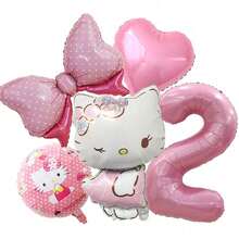Bộ 5 bóng bay số Sanrio, bóng bay hình nhân vật hoạt hình Hello Kitty dễ thương, bộ bóng bay số Hello Kitty thời trang dành cho bạn bè, gia đình, tiệc sinh nhật, một món quà bất ngờ thú vị. - Xem 18