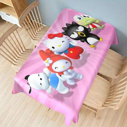 SANRIO 1 Khăn trải bàn họa tiết hoạt hình dễ thương - Với thiết kế chống thấm nước, chiếc khăn trải bàn này hoàn hảo cho trang trí sinh nhật, đồ dùng đám cưới, quà tặng tiệc cưới, đồ dùng cần thiết cho tiệc sinh nhật, lễ kỷ niệm sinh nhật đầu tiên, tiệc lễ hội, trang trí nhà cửa, điểm nhấn nhà bếp và làm đẹp bàn ăn. Đây là món đồ trang trí lý tưởng cho sinh nhật, ngày lễ, các bữa tiệc khác nhau và các buổi họp mặt gia đình.