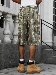 Men's Camo Cargo Shorts Loose Straight Leg Bermuda Shorts Pants Streetwear Loose Versatile For Summer Weekend Getaway Beach Party Seaside Vacation Couple Outfits Gift For Boyfriend Son, Mothers Day Gift Set - Multicolor - View 3