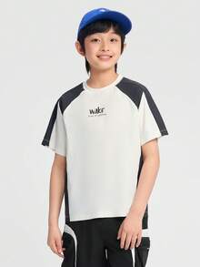 Balabala Áo thun trẻ em mùa hè nhanh khô 2026, áo tay ngắn nhẹ thoáng khí, chất liệu cotton mềm mại, thích hợp mặc hàng ngày. - Benbai - Xem 1