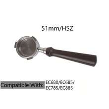 1pc 51mm Bottomless Triple Spout Coffee Handle, Suitable For Dedica EC680/EC685 Espresso Machine, Bottomless Naked Espresso Handle With Stainless Steel Filter Basket - Multicolor - View 7