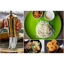 Bra Ev Ancha MakerChakali Maker Manual Pata Maker Hev Maker Gathiya Murukulu Janthikulu Maker Hine With 6 Different Jali - Golden - View 5