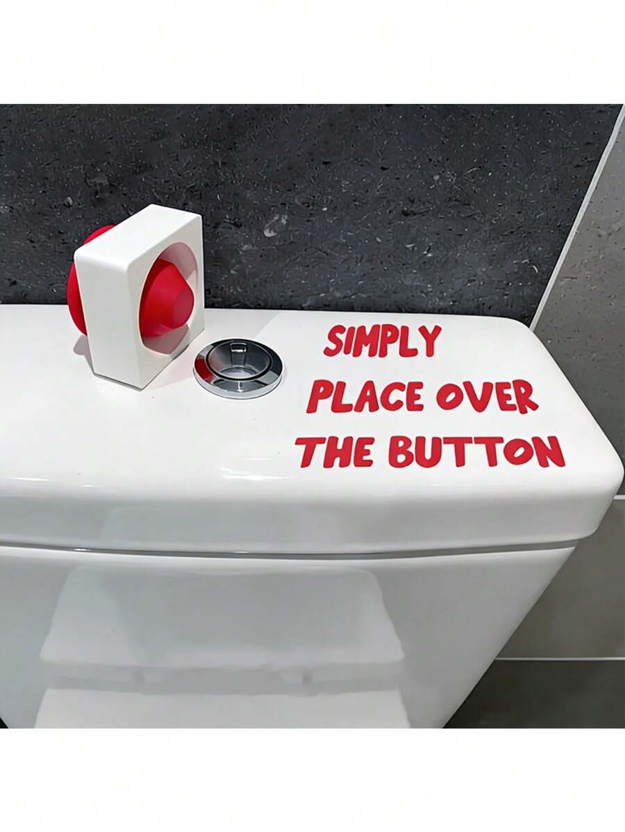 1pc Flame Missile Toilet Flush Button Extension, No Drilling Installation, Durable Plastic, Classic Design, Fits Standard Flush Valves, Reusable Soft Rubber Base, Suitable For Most Push-Button Toilet Flush Valves, Bathroom Upgrade Essential, Toilet Accessories, DIY Enthusiasts, RV Toilet Valves, Toilet Parts - Multicolor - View 1