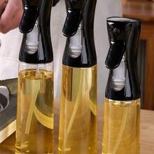 1pc Oil Spray Bottle Kitchen Household Barbecue Olive Oil Cooking Oil Spray Pot Atomization Fat Reduction Oil Spray Artifact Oil Spray Pot  Dispenser Refillable Spritzer Bottle For Outdoor BBQ Cooking  Kitchen Supplies - 黑色 - 查看 5