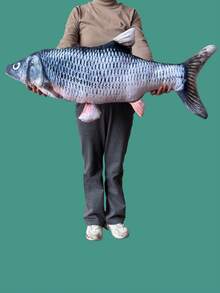 3D Giant Soft Fish Shaped Plush Pillow, Decorative Stuffed Fish Cushion, Oversized Decorative Pillow, Creative Home Decor Gift, Pet Doll, Children's Gift - Multicolor - View 20