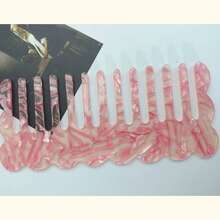 Acetate Geometric Hair Comb, Minimalist Korean Retro Cute Wavy Hair Brush Hair Styling Kit Hair Tool Kit - Multicolor - View 10