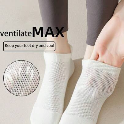 Calcetines de yoga de malla, calcetines deportivos de silicona delgados y antideslizantes para verano, para fitness, danza, pilates, uso en el piso