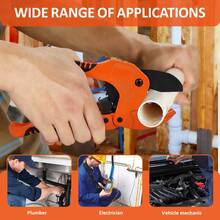 高碳钢管切割器，棘轮式软管切割器，家用管道维修工具，适用于PVC、PPR、PEX管道和管材 - A - 查看 4