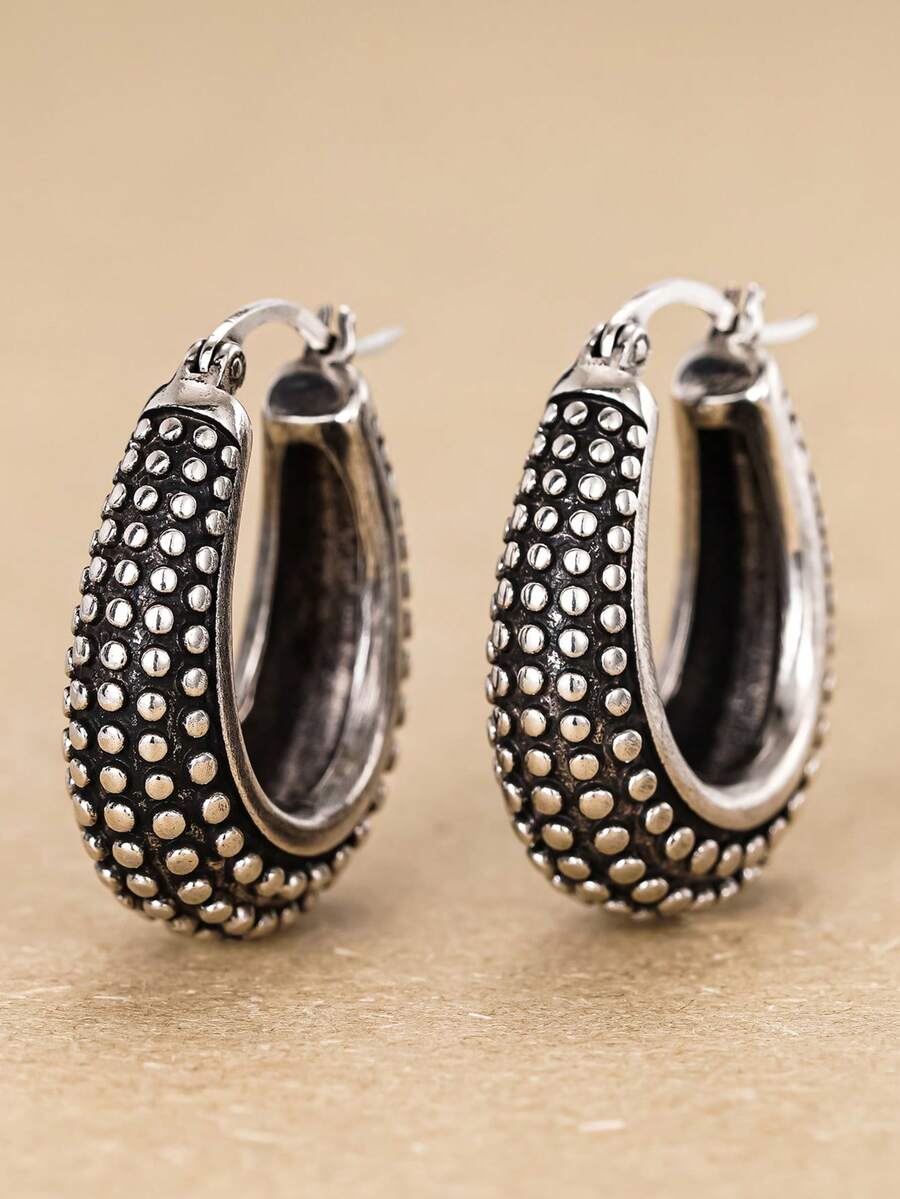 1对优雅圈形耳环，专为女性设计，适合婚礼、订婚、周年纪念派对、情人节礼物 - 1# - 查看 1