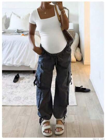 Parara Maternity Sexy Bodysuit, Fashionable Design Ins Style Comfortable Versatile Wear For Pregnant Women, High Elasticity Fabric, Suitable For Pregnancy