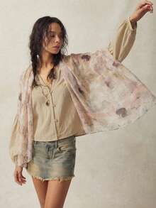 1 chiếc khăn choàng dài bằng vải chiffon họa tiết graffiti kiểu Bali dành cho nữ, kiểu dáng thời trang, đa năng, phù hợp cho các buổi đi chơi, dự tiệc và đi lại hàng ngày. - Nhiều màu - Xem 1