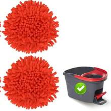 Chenille Duster Replacement Heads For O-Cedar 2025 Unique Design Heads Turn Mop Into Long-Handle Duster Dry Cleaning Trap Bucket & Handle Not Included - Chỉ bán theo bộ 2 chiếc cho hệ thống bể chứa O-cedar một ngăn. - Xem 9