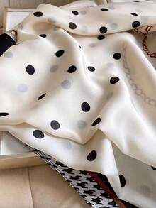 Khăn lụa mỏng 180*90cm, thích hợp cho mùa xuân hè, chống nắng, dùng ngoài trời. - Màu be - Xem 3