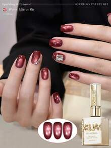 2026 New Magnetic Cat Eye Gel Nail Polish, 40 Shimmery Reflective Colors, Fashionable Salon Art Cat Eye Gel Design - Multicolor - View 45
