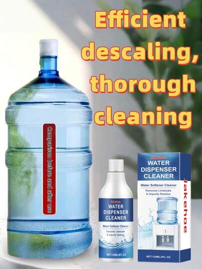 jakehoe Water Dispenser Purified Water Tank Cleaner, Removes Moss, Limescale, And Algae From Plastic Tanks And Pipes, Suitable For Thoroughly Cleaning Water Dispensers, Water Tanks, And More
