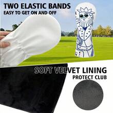 国王、王后和骑士高尔夫球木杆头套，木杆身和混合杆头套 - 白色 - 查看 4
