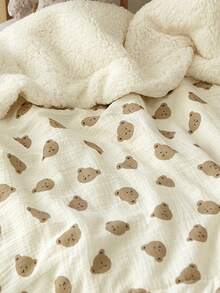 Soft & Gentle Baby Blanket, Suitable For Nursery - Bear Head - View 5