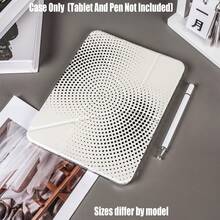 Y-Fold High Transparency Acrylic Tablet Protective Case With Pen Slot, Gradient Polka Dot Abstract Design, Compatible With IPad Mini4/5, Mini6/7, 5/6/8, Air1/2/3, 10.2/10.5 Inch Universal, Air4/5/6/7, Pro 11/12.9 Inch All Versions, 10/11 Gen, Air 13 Inch, Pro 13 Inch, Galaxy Tab S6Lite/S7/S8/S9/S10 Series / A8/A9/A9+ All Sizes - Multicolor - View 1