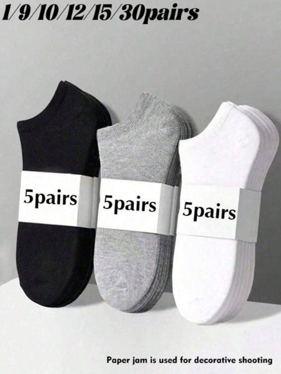 10/15 Pairs Women's Assorted Color Ankle Socks & Low Cut Boat Socks, Thin Summer Socks - Multicolor - View 1