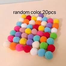 200 món đồ chơi cho mèo, bóng nhung mềm mại, đồ chơi trêu chọc mèo, đồ dùng tương tác cho mèo, đồ chơi huấn luyện cơ bản, trò chơi pom pom mini, bóng nhung co giãn và nhiều hơn nữa! - Nhiều màu - Xem 8