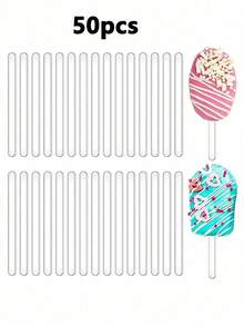 1/10/20pcs Reusable Acrylic Popsicle Mold, Ice Cream Stick, Cake Pop, Mirror Ice Pop Stick, Homemade Ice Cream Cake Lollipop Mold For Party Craft - Multicolor - View 14