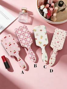 1 chiếc lược đệm khí họa tiết quả anh đào tươi mát mùa hè, lược chải tóc kiểu INS Sweet Girl, lược massage làm mượt tóc, kiểm soát tóc xơ rối cho việc làm đẹp hàng ngày. - Nhiều màu - Xem 1