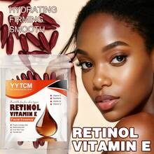YYTCM Retinol & Vitamin E Deep Moisturizing Capsule Essence, Hydrating, Firming & Smoothing, Contains Phytosqualane, Vitamin C, Deep Hydrating & Brightening Essence, 30 Capsules - Coffee Brown - View 7
