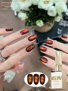 2026 New Magnetic Cat Eye Gel Nail Polish, 40 Shimmery Reflective Colors, Fashionable Salon Art Cat Eye Gel Design - Multicolor - View 44