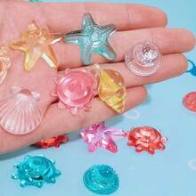 30 Pieces Of Colorful Artificial Decorative Shells, Creative Transparent Crystal Decorations For Fish Tanks And Pools, Starfish, Shells, Beach Scenery, DIY Decorations For Parties And Events, Fish Tank Arrangements - View 6
