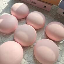 1pc Teen Japanese Strawberry Daifuku Mochi Slow Rising Squishy Toy, Pink White Pastry Squeeze Fidget Toy, Super Soft Matte Stress Relief Sensory Toy, Japanese Label Pack Pocket Decompression Gift For Teen Boys Girls - Multicolor - View 6