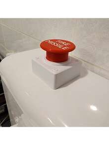 1pc Flame Missile Toilet Flush Button Extension, No Drilling Installation, Durable Plastic, Classic Design, Fits Standard Flush Valves, Reusable Soft Rubber Base, Suitable For Most Push-Button Toilet Flush Valves, Bathroom Upgrade Essential, Toilet Accessories, DIY Enthusiasts, RV Toilet Valves, Toilet Parts - Multicolor - View 7