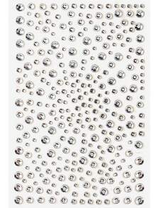 1/2sheets Face Gems Jewels, Face Rhinestone Round/Waterdrop/Angel's Tears,Festival Party Make Up,Makeup Party - White - View 6
