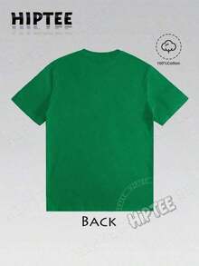 With Ring On Hand -% Cotton Women's-Shirt/Lauren Hill/Letter Print/Vintage-Shirt/Women's Casual Loose Round Neck Top/Spring And Summer-Niche Graffiti Prints-Shirts-85841-102525Casual Short-Sleeve-Shirts Men And WomenSummer Pure Cotton - 綠色 - 查看 4