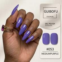 Esmalte em Gel Azul Claro 15ml, Tom Azul Roxo Claro, Esmalte UV LED Soak-Off, Frasco Único Cor Única, Qualidade Profissional de Salão de Unhas, Longa Duração, Estilo Romântico de Primavera, Suprimentos de Cuidados com as Unhas DIY para Casa, Óleo de Unha de Alto Brilho - Lavanda - Visão 9