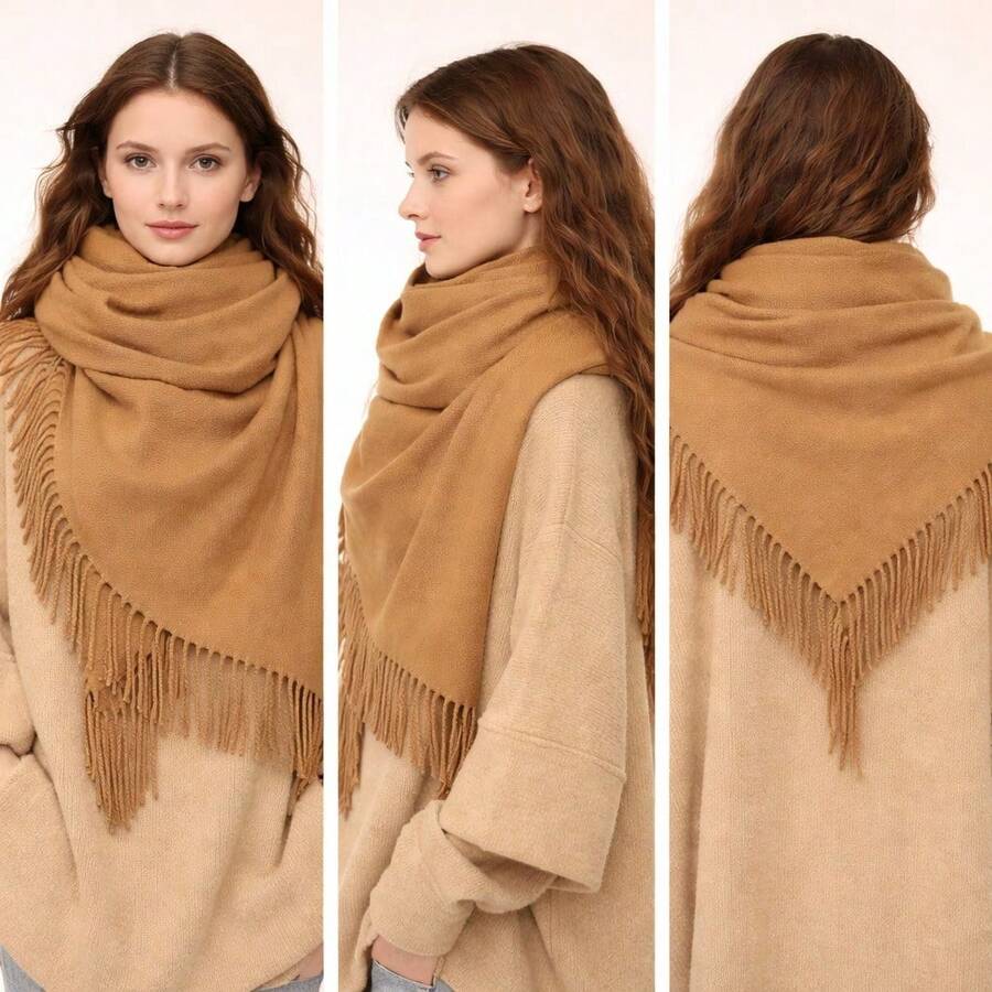 Scarves Casual Suitable For Winter Elegant - Camel - View 1
